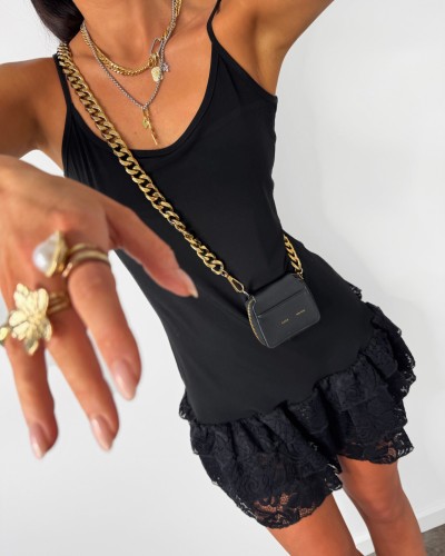 Sukienka halka z koronką La Milla czarna