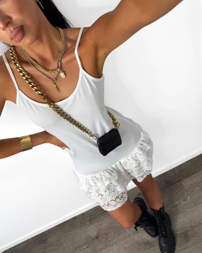 Sukienka halka z koronką La Milla biała