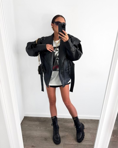 Ramoneska pleciona La Milla czarna