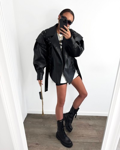 Ramoneska pleciona La Milla czarna