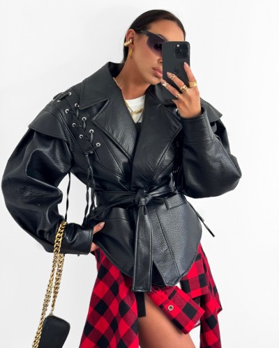 Ramoneska pleciona La Milla czarna