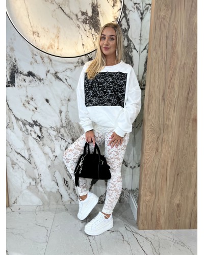 Bluza Atelier OLL By o la la...! śmietankowa z czarnym