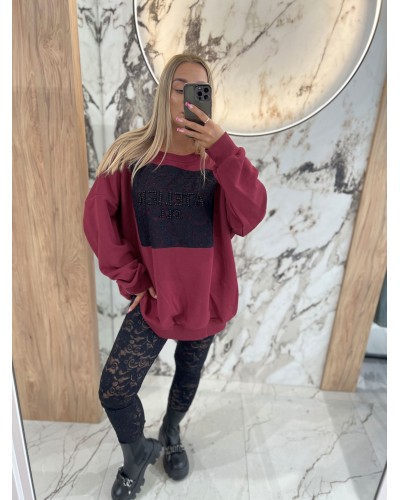 Bluza Atelier OLL By o la la...! merlot z czarnym