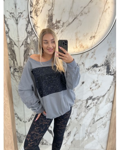 Bluza Atelier OLL By o la la...! grafit z czarnym