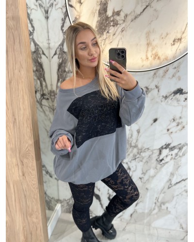 Bluza Atelier OLL By o la la...! grafit z czarnym