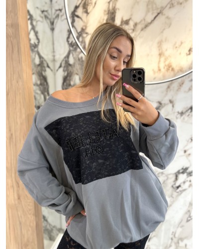 Bluza Atelier OLL By o la la...! grafit z czarnym