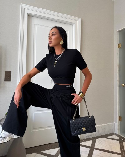 Komplet top plus majtki La Milla czarny