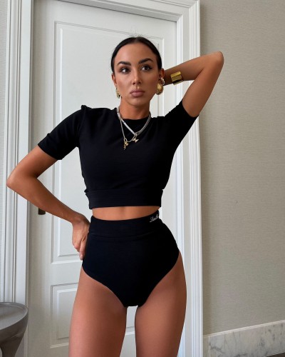 Komplet top plus majtki La Milla czarny