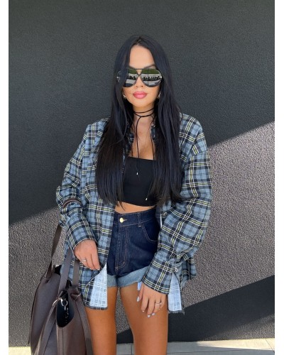 Koszula flanelowa w kratę La Milla niebieska