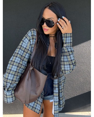 Koszula flanelowa w kratę La Milla niebieska