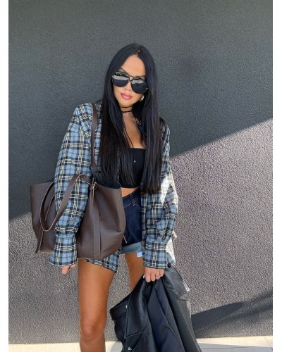 Koszula flanelowa w kratę La Milla niebieska