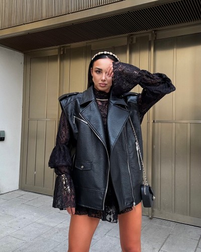 Kamizelka z ekoskóry La Milla czarna