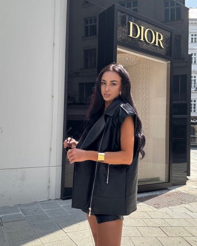 Kamizelka z ekoskóry La Milla czarna