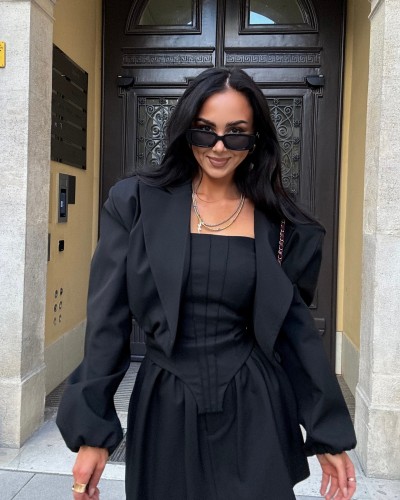 Marynarka bomberka chmurka  La Milla czarna