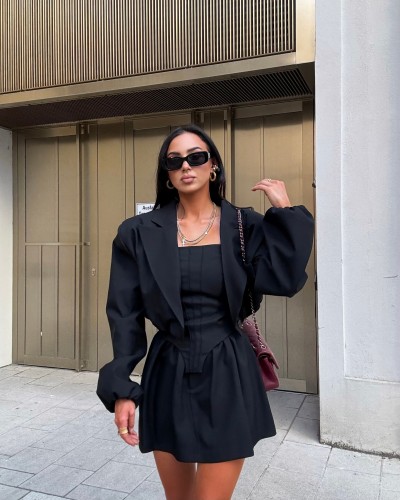 Marynarka bomberka chmurka  La Milla czarna