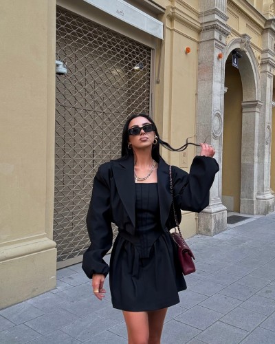 Marynarka bomberka chmurka  La Milla czarna