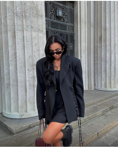 Marynarka pleciona La Milla czarna