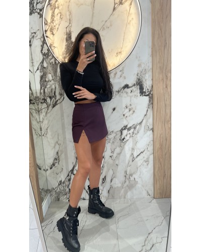 Spódniczko-spodenki gładkie La Milla bordowe