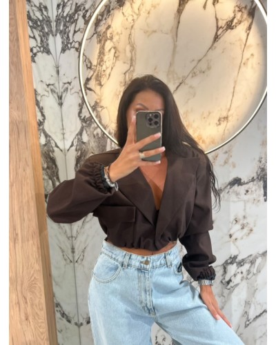 Marynarka bomberka chmurka La Milla czekoladowa