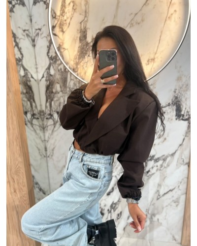 Marynarka bomberka chmurka La Milla czekoladowa