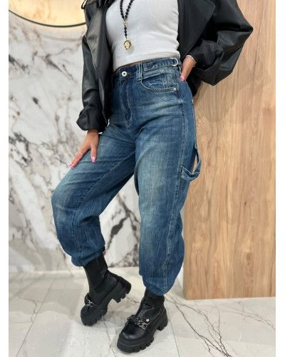 Spodnie jeansowe ze ściągaczami w pasie By o la la...!