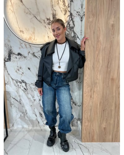 Spodnie jeansowe ze ściągaczami w pasie By o la la...!