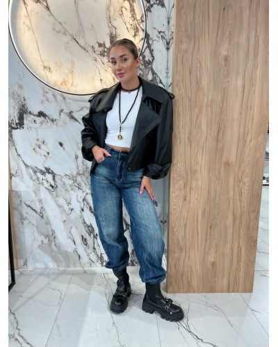 Spodnie jeansowe ze ściągaczami w pasie By o la la...!