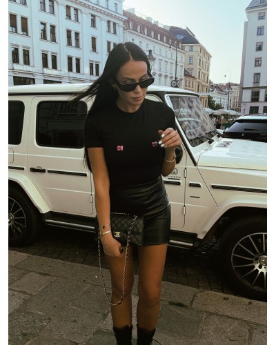 T-shirt kokardki La Milla czarny