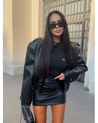 T-shirt kokardki La Milla czarny