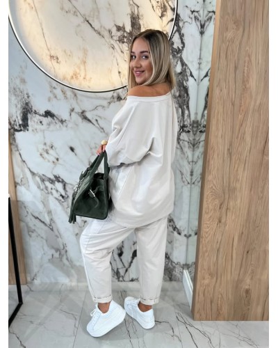 T-shirt NYC By o la la...! beżowy