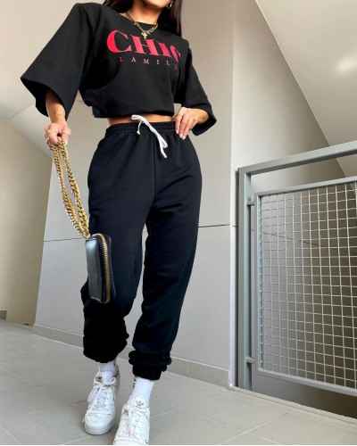 Spodnie dresowe La Milla czarne