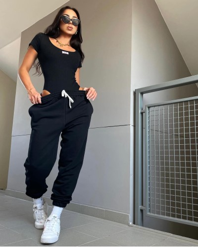 Spodnie dresowe La Milla czarne