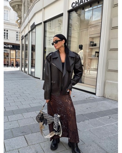 Spódnica koronkowa La Milla czekoladowa