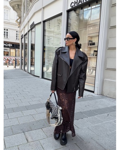 Spódnica koronkowa La Milla czekoladowa