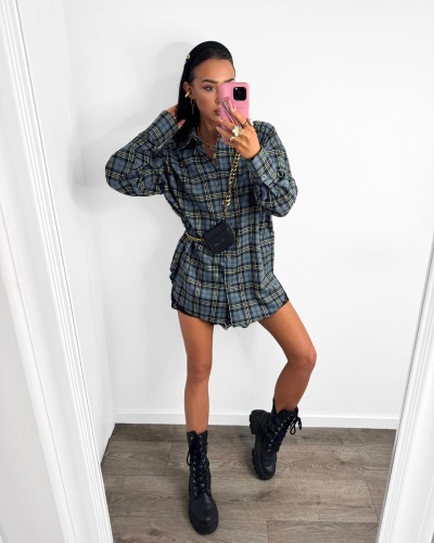 Koszula flanelowa w kratę La Milla niebieska