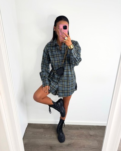 Koszula flanelowa w kratę La Milla niebieska