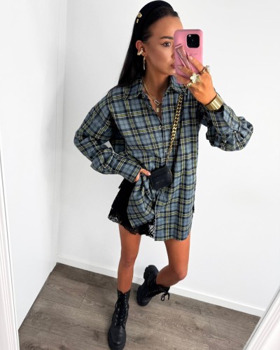 Koszula flanelowa w kratę La Milla niebieska