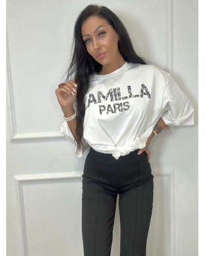 T-shirt La Milla Paris biała z czarnym