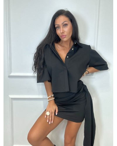 Komplet koszula plus spódnica La Milla czarny