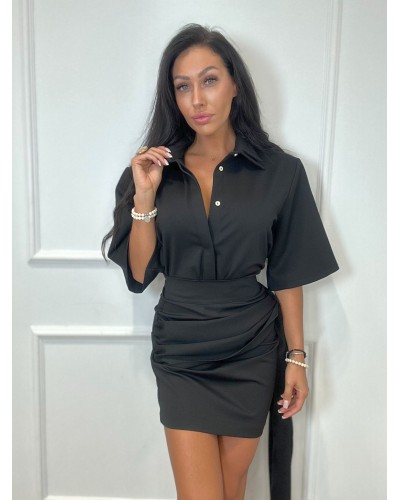 Komplet koszula plus spódnica La Milla czarny