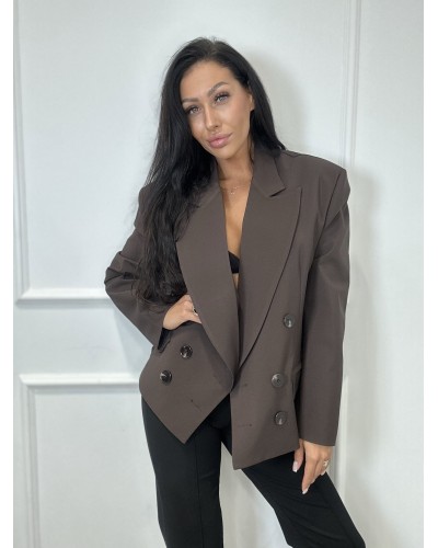 Marynarka z guzikami La Milla czekoladowa