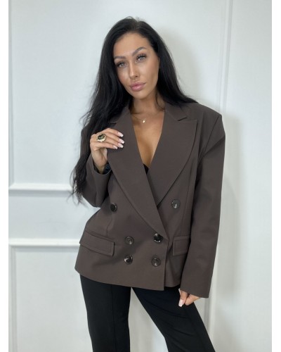 Marynarka z guzikami La Milla czekoladowa