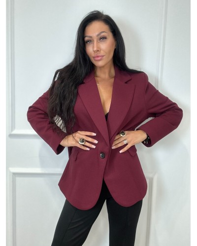 Marynarka materiałowa SLAY bordowa