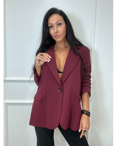 Marynarka materiałowa SLAY bordowa