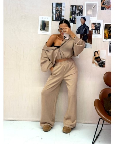 Komplet dresowy La Milla beżowy