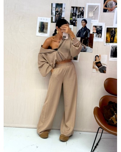 Komplet dresowy La Milla beżowy