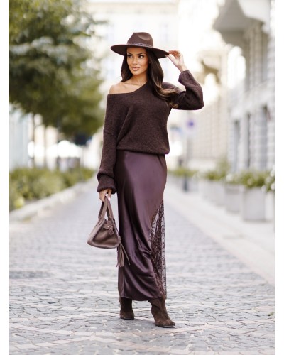 Sweter w szpic z bufiastym rękawem By o la la...! chocomus