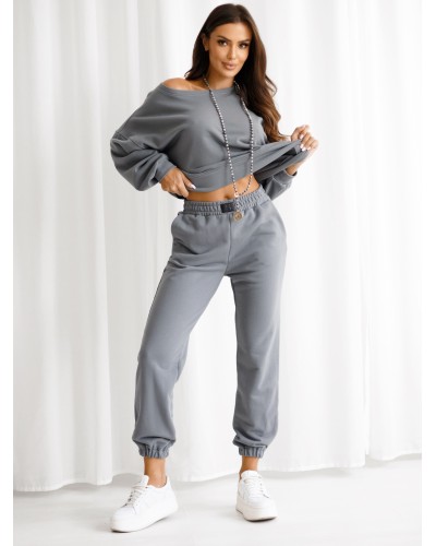 Spodnie dresowe B By o la la...! grafitowe