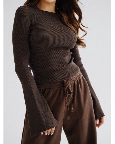 Cienki sweterek prążkowany By o la la...! chocomus