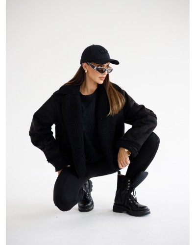 Kożuch By o la la...! czarny